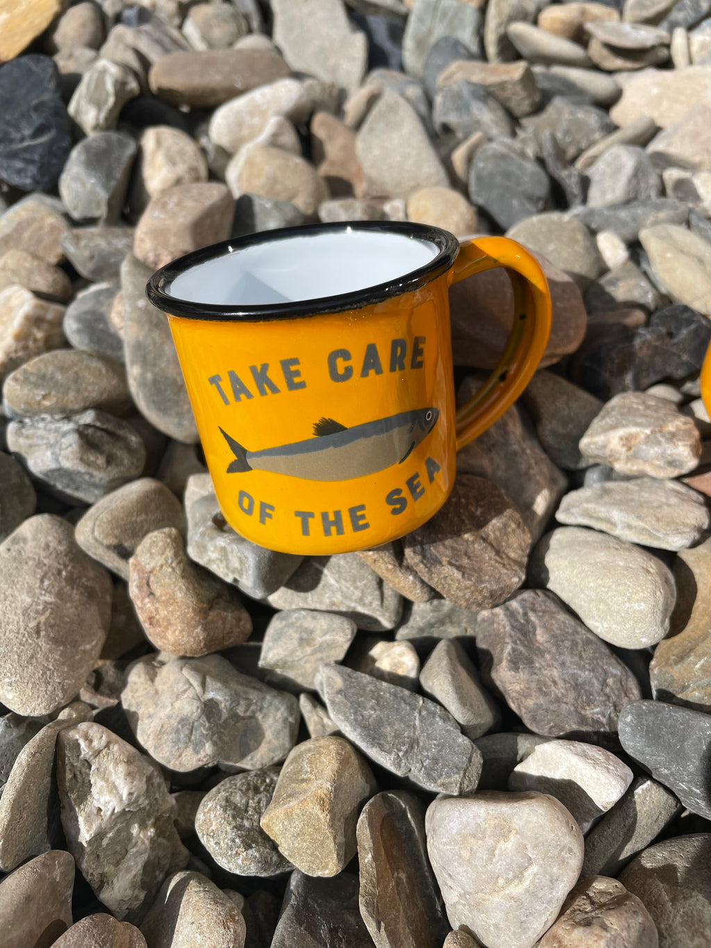 ENAMEL CUP  | TAKE CARE OF THE SEA - ESPRESSO