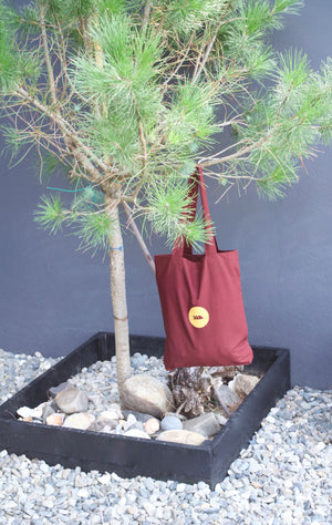 TRE SØSTRE - ECO SHOPPING BAG, FAIR, BORDEAUX, CURRY